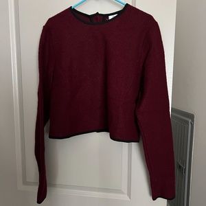 BNWT Son de Flor Cropped Wool Sweater, Size Large